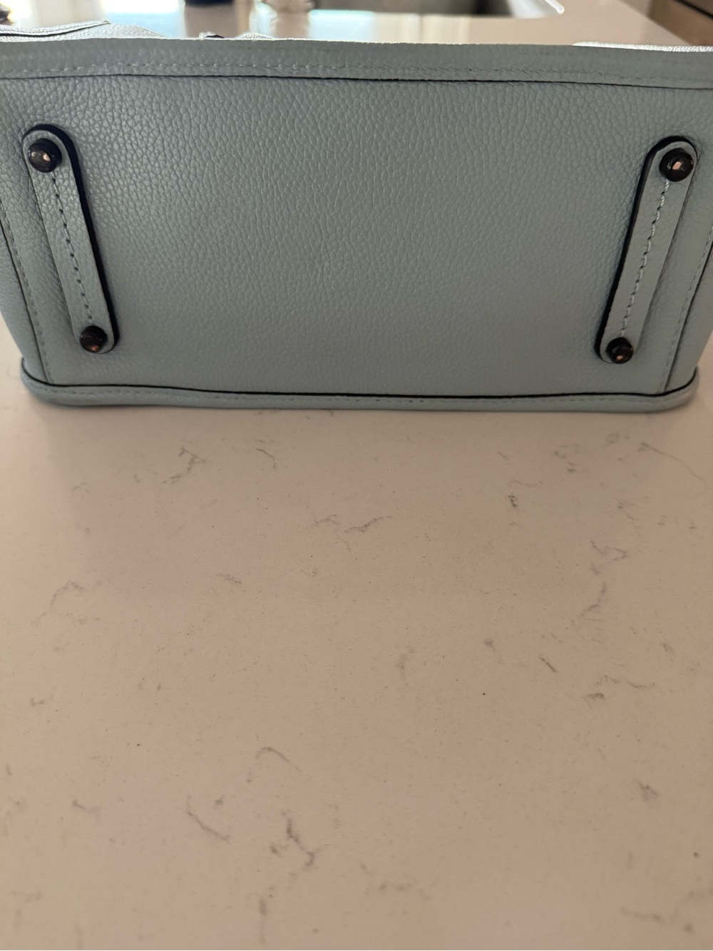 Coach Tyler Pebble Leather Shoulder Bag in Light Blue - Picture 3 of 6